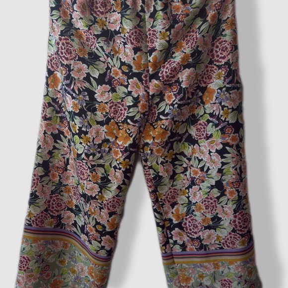 Zara Multicolor Floral Wide-Leg Pants - Picture 2 of 3